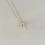 Collar artesanal Lucero de Luz con estrella de plata 950 calada y cristal Swarovski certificado - Pilar Segura Orfebre Chile